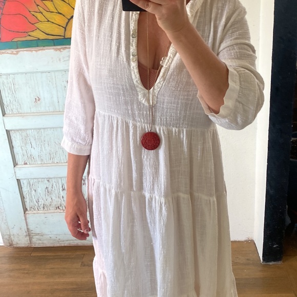 Sugar Candy Mountain white linen summer dress - Picture 2 of 10